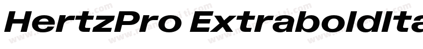 HertzPro ExtraboldItalic Regular字体转换